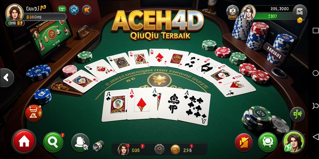 Tampilan menarik dari gameplay QiuQiu di ACEH4D.