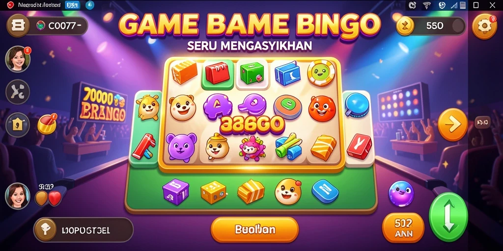 Screenshot utama C0077 menampilkan suasana permainan Bingo yang seru.