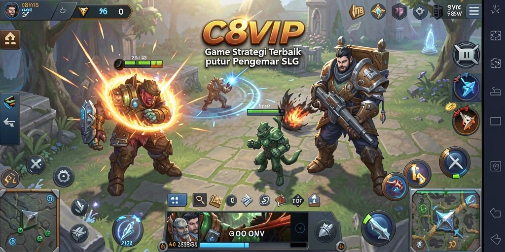 Tangkapan layar C8VIP menampilkan strategi dan taktik dalam gameplay yang menarik.