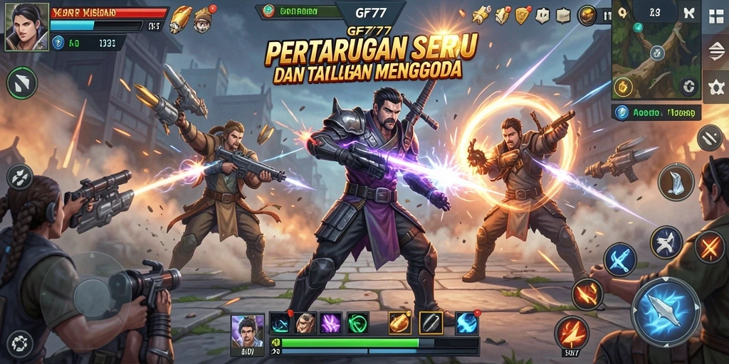 Tangkapan layar GF777 menampilkan aksi pertempuran yang mengesankan.