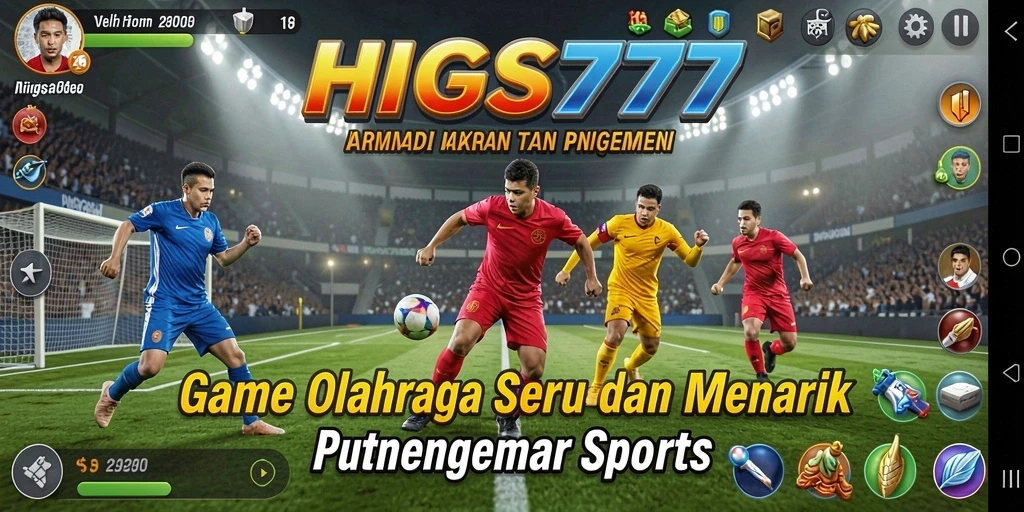 Tampilan mendebarkan dari gameplay HIGGS777 yang menampilkan aksi olahraga.
