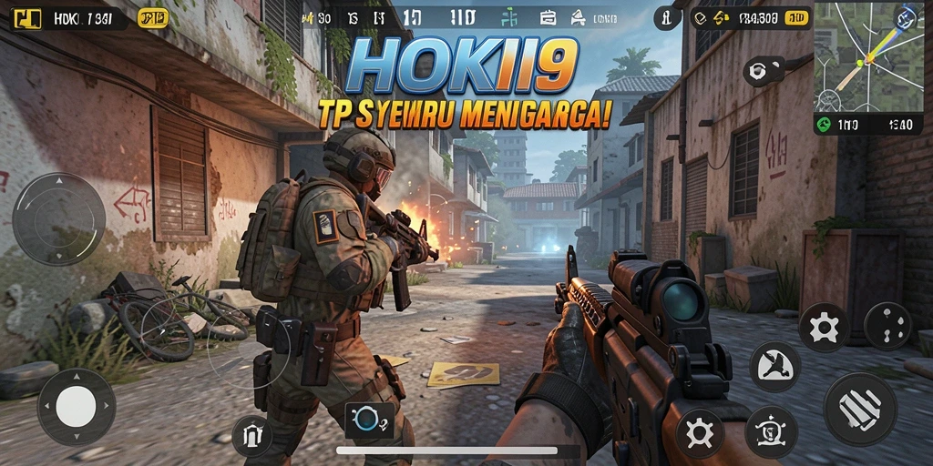 Screenshot HOKI9 menampilkan pertempuran seru dalam gameplay TPS.