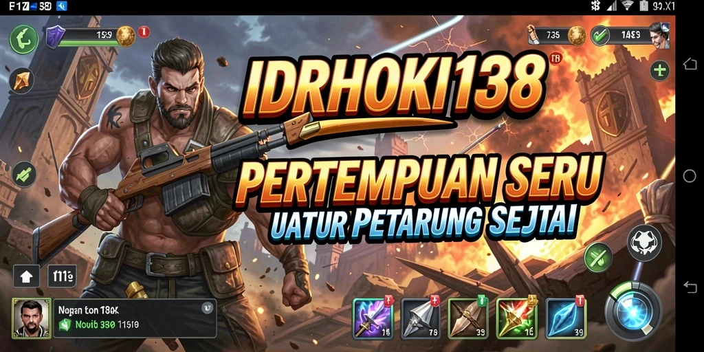 Tampilan aksi seru dalam <strong>IDRHOKI138</strong> saat karakter bertarung di arena.