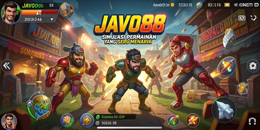 Tampilan gameplay simulasi JAVO88 yang menarik dan interaktif.