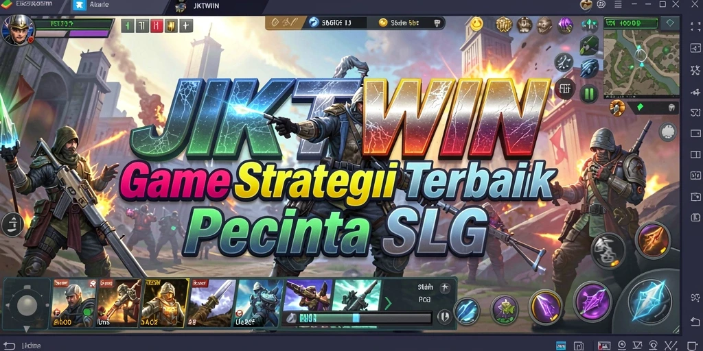 Screenshot JKTWIN menampilkan gameplay SLG yang mendebarkan.