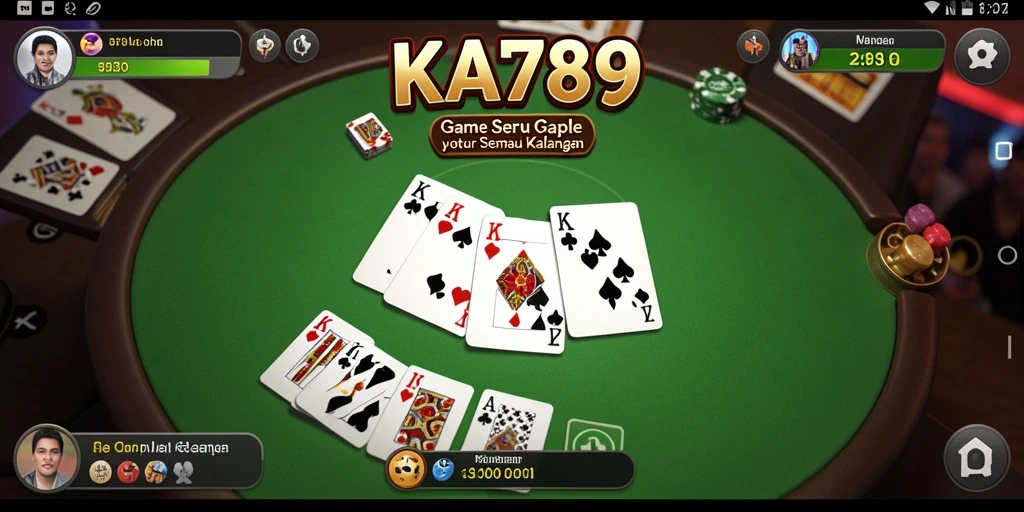 Tampilan gameplay Gaple yang seru dan menarik di KA789.