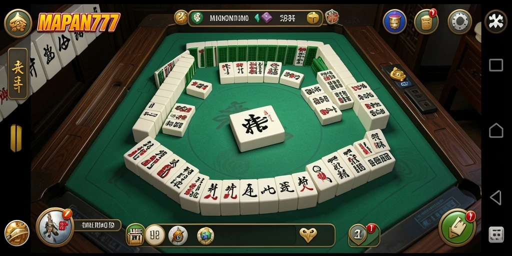Screenshot utama MAPAN777 menampilkan gameplay Mahjong yang mendebarkan.