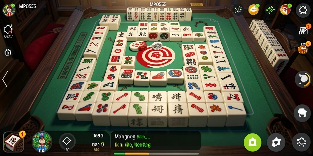 Tampilan gameplay Mahjong yang menawan di MPO555.