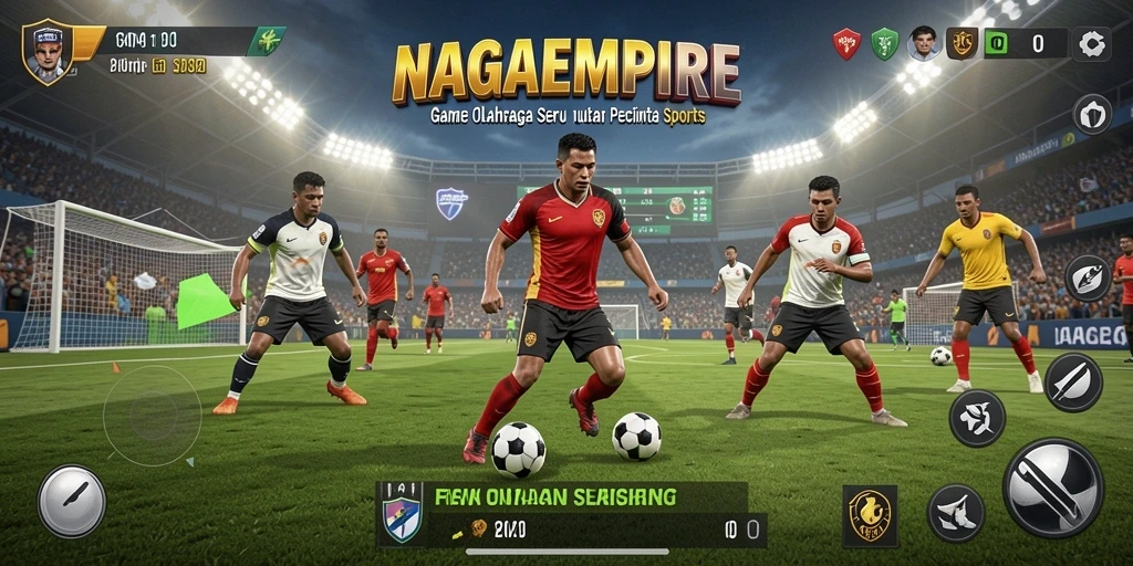 Screenshot NAGAEMPIRE memperlihatkan aksi seru dalam permainan olahraga.