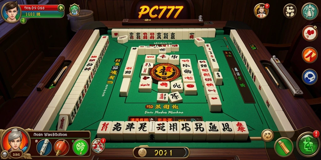Screenshot menunjukkan gameplay seru Mahjong di PC777.