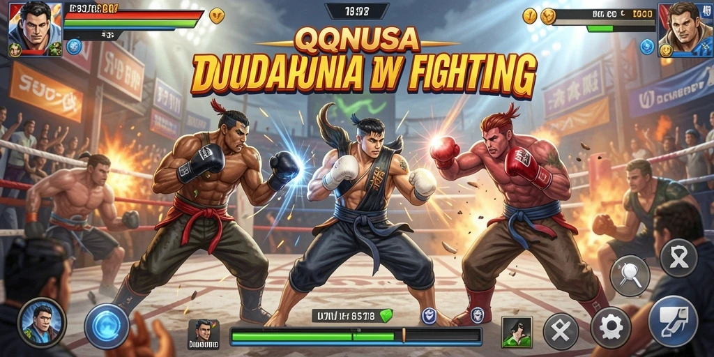 Screenshot menampilkan aksi pertarungan seru di QQNUSA.