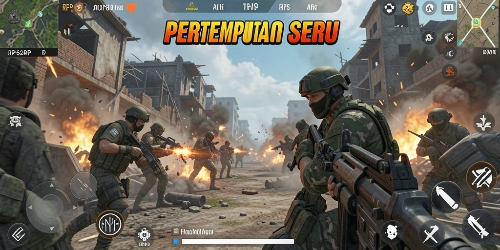 Tampilan gameplay seru RP62RP dengan karakter beraksi.