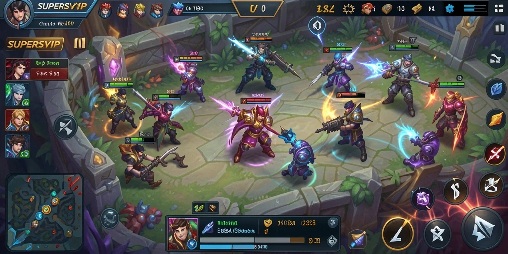 Tampilan menarik gameplay dalam SUPERSVIP yang mendebarkan.